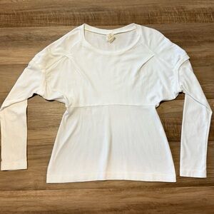 Zero + Maria Cornejo | Long Sleeve Empire Waist Top | Extra Small | White